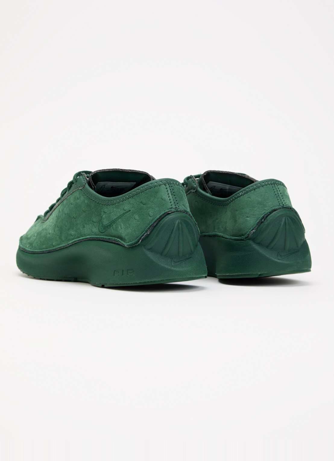 Nike Air Superfly sneaker van leer met structuur - achterkant 5 groen