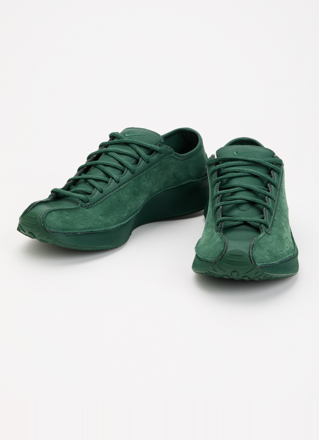 Nike Air Superfly sneaker van leer met structuur - detail 2 groen