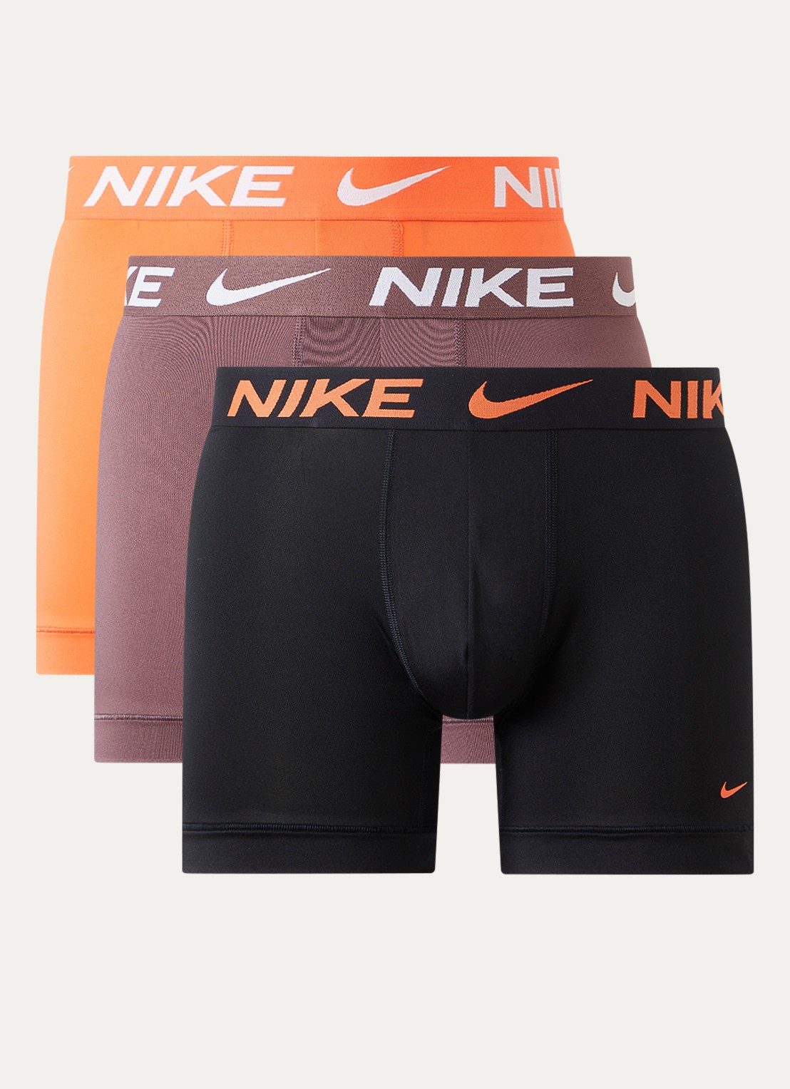 Nike Boxershort met logoband in 3-pack - voorkant 2 orange