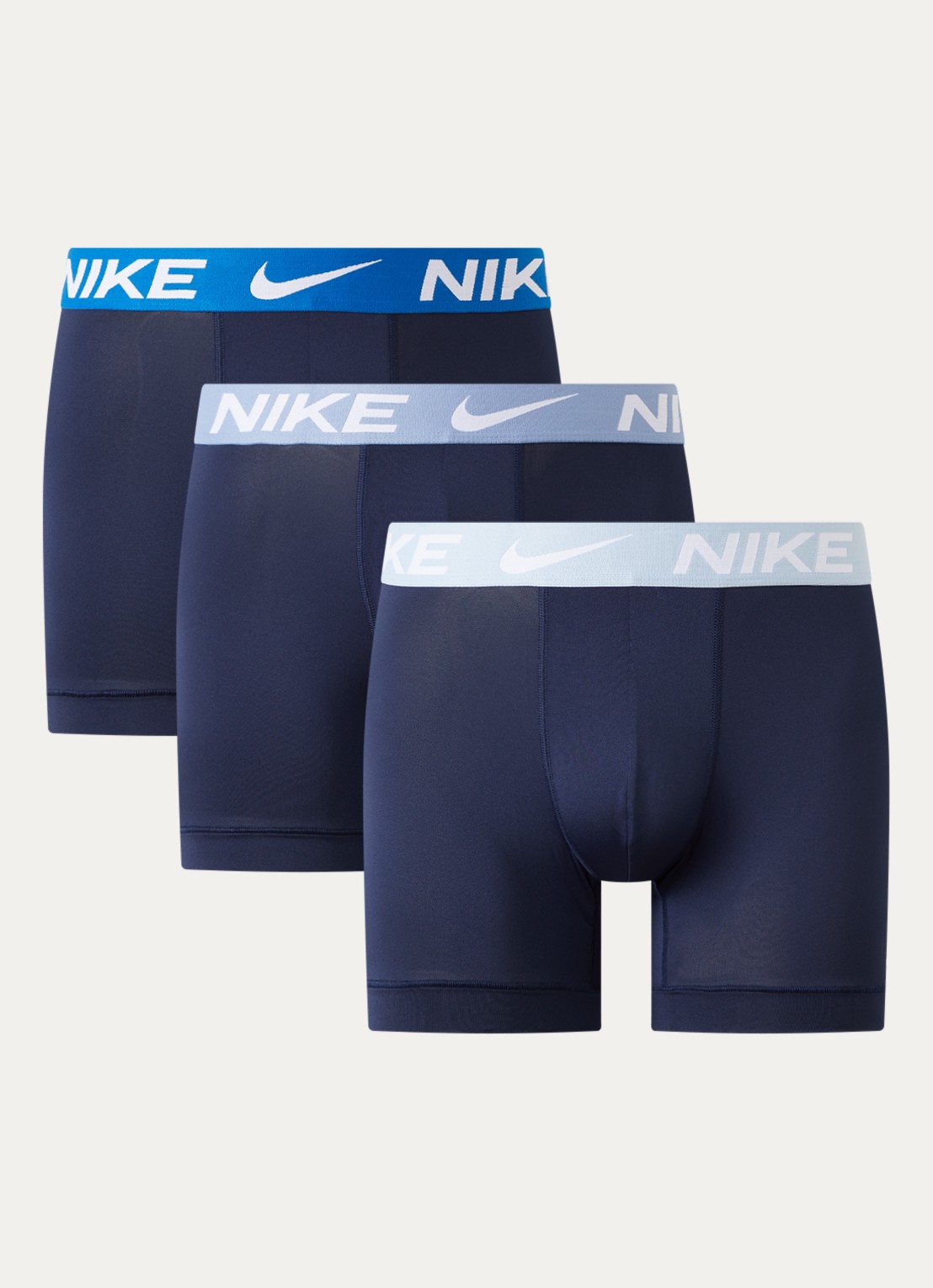 Nike Boxershort met logoband in 3-pack - voorkant donkerblauw