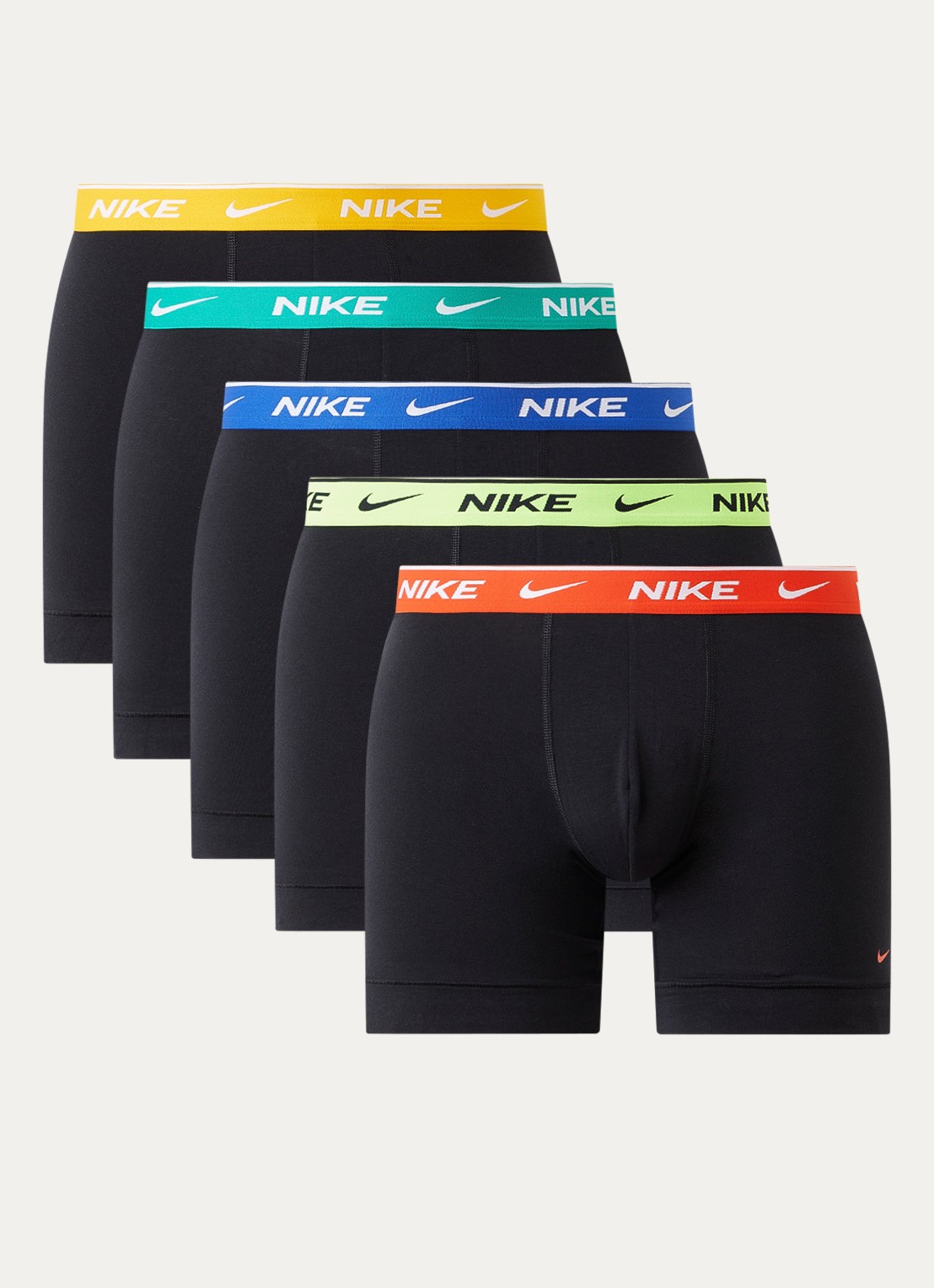 Nike Boxershort met logoband in 5-pack - voorkant multicolor