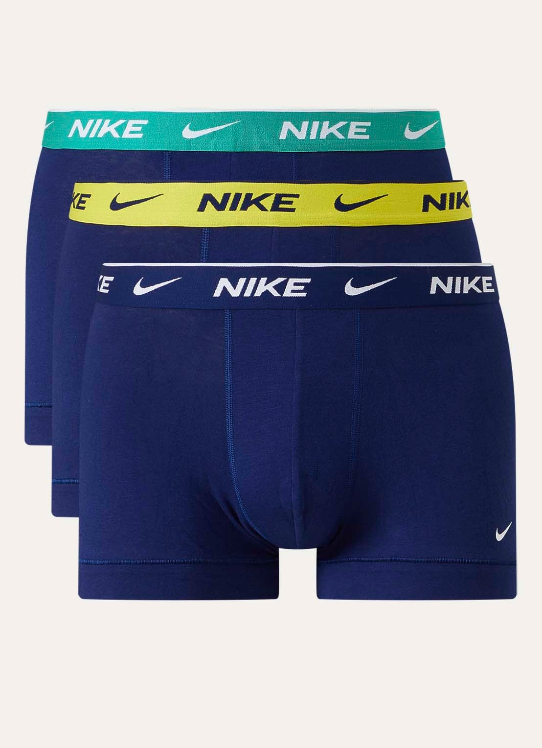 Nike Boxershorts met logoband in 3-pack - voorkant 2 royalblauw