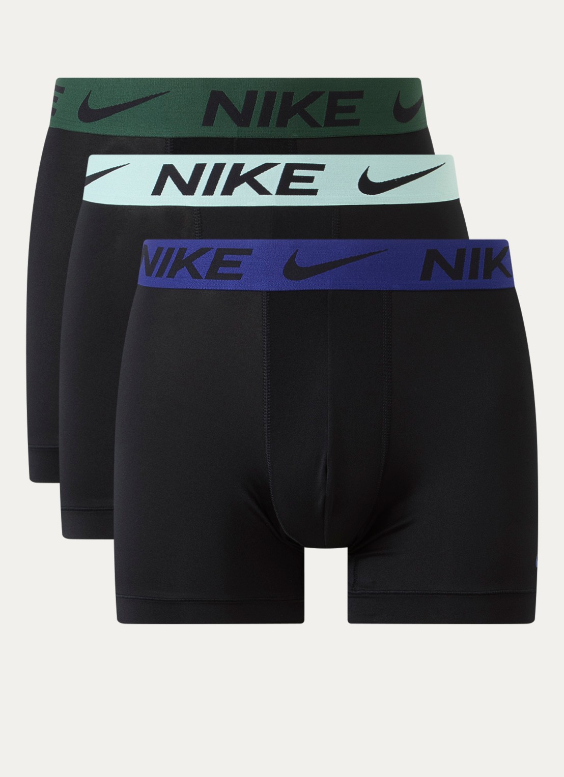 Nike Boxershorts met logoband in 3-pack - voorkant zwart