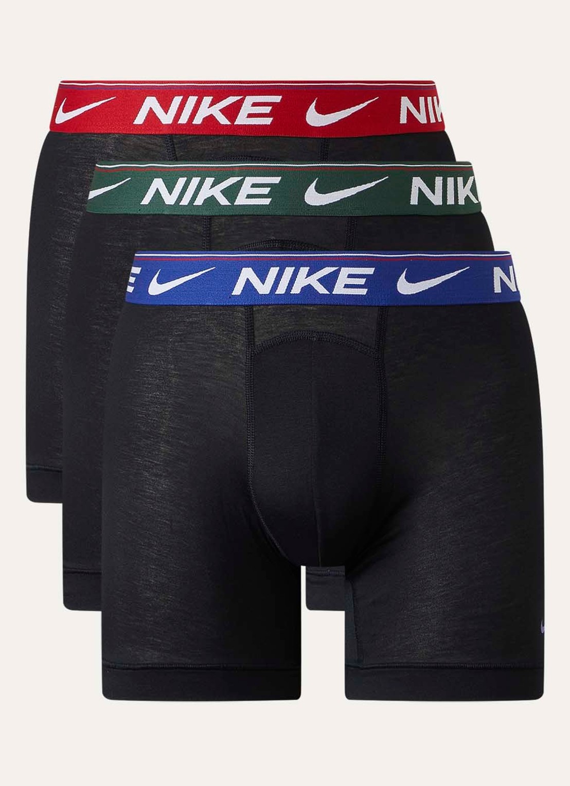 Nike Boxershorts met logoband in 3-pack - voorkant zwart