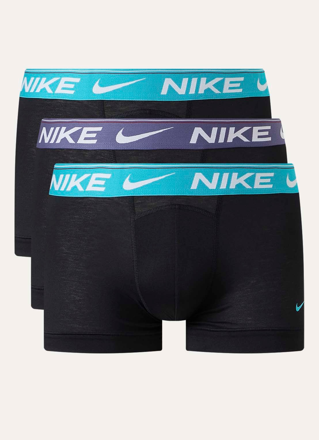 Nike Boxershorts met logoband in 3-pack - voorkant 2 zwart