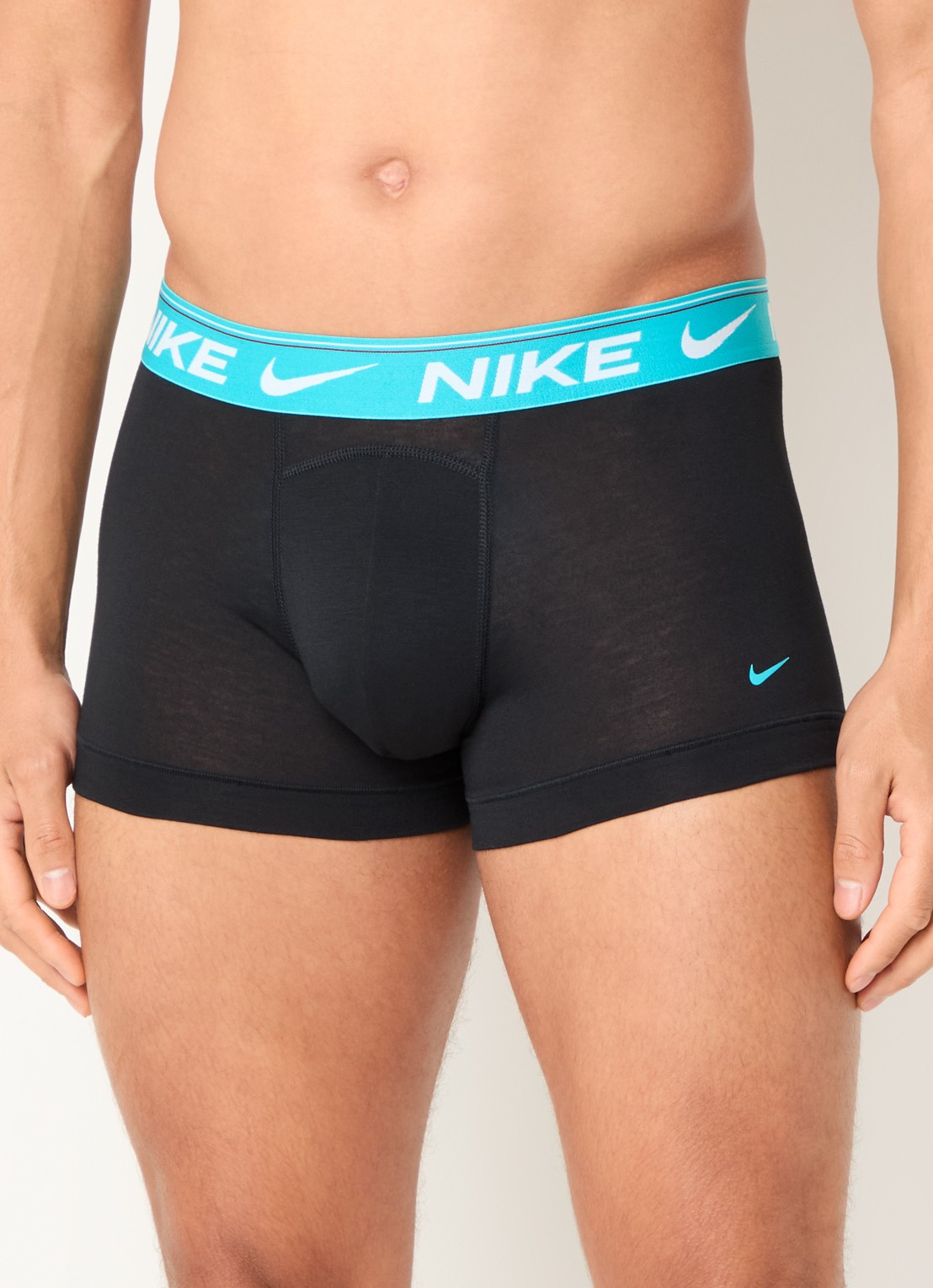 Nike Boxershorts met logoband in 3-pack - voorkant 3 zwart