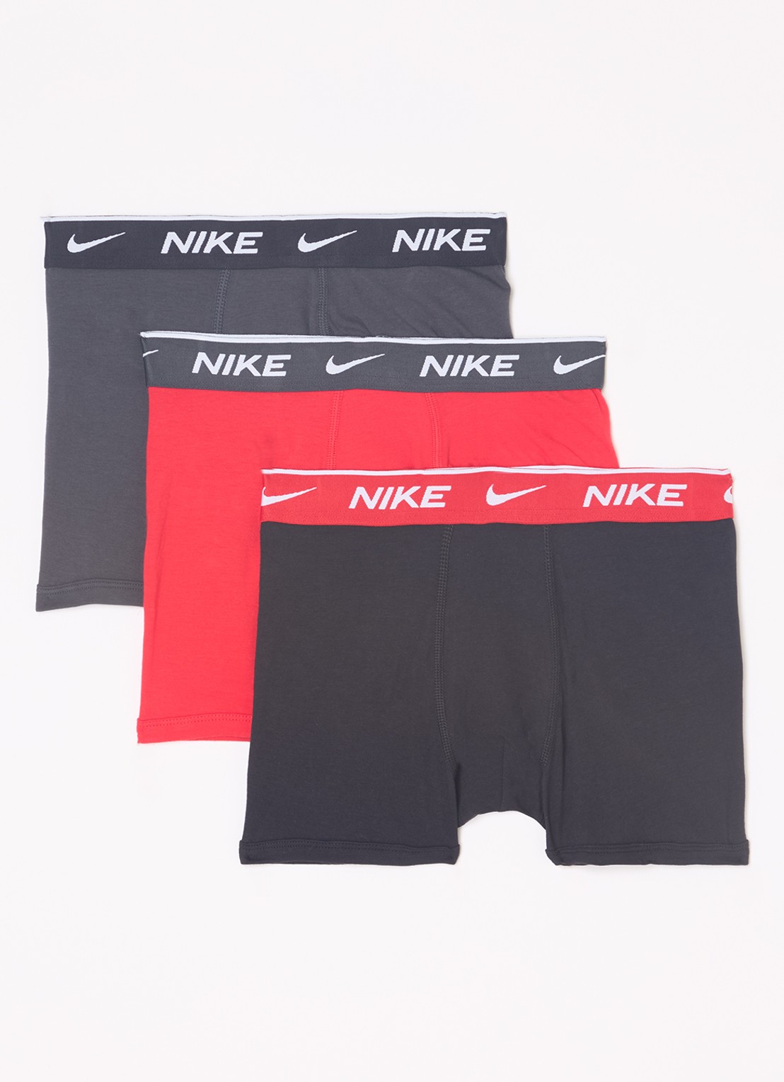 Nike Boxershorts met logoband in 3-pack - voorkant rood