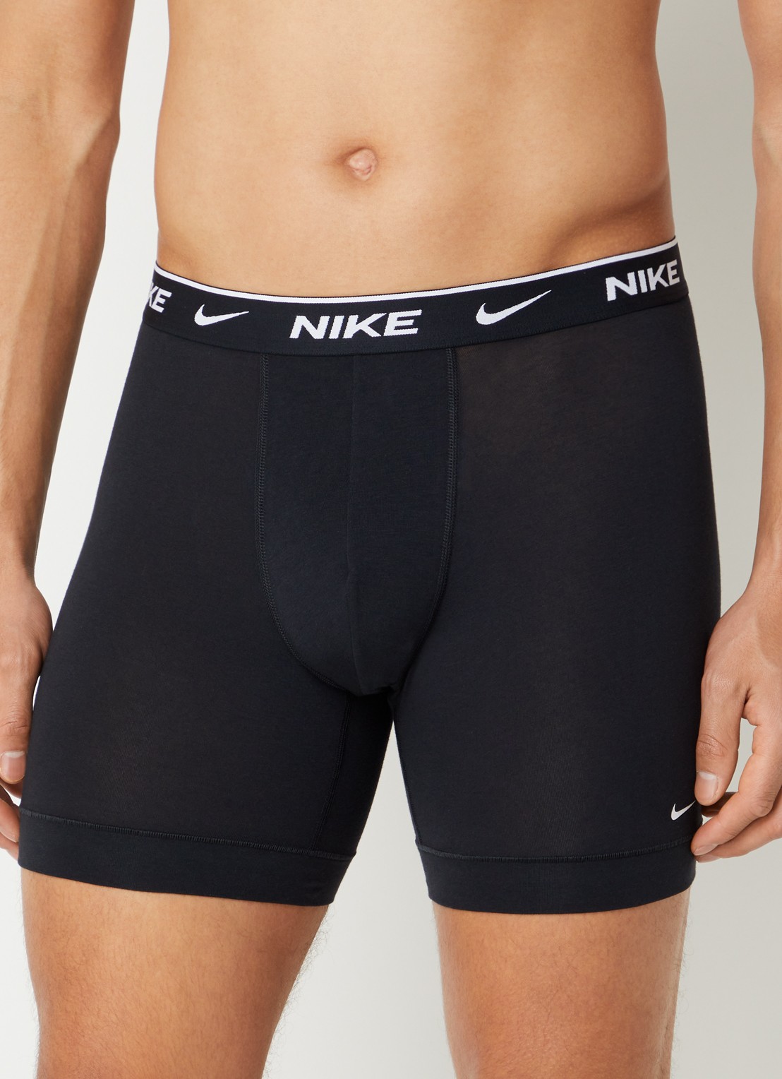 Nike Boxershorts met logoprint in 3-pack - voorkant 3 zwart