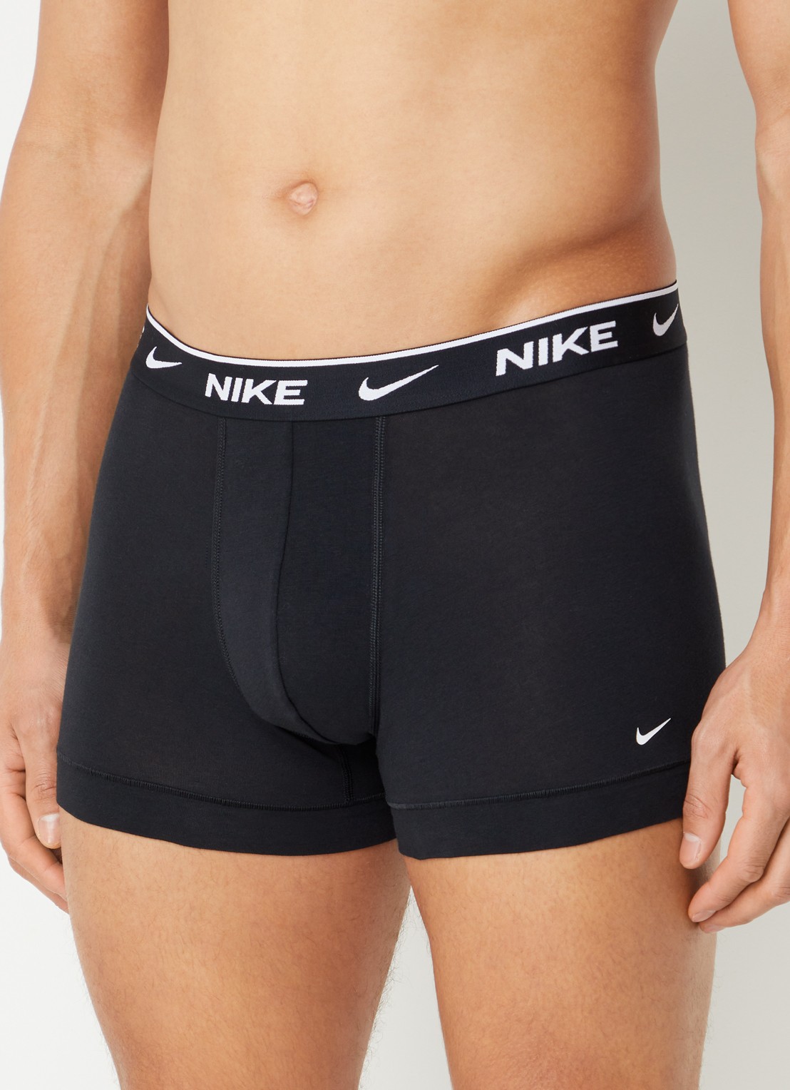 Nike Boxershorts met logoprint in 3-pack - voorkant 3 zwart