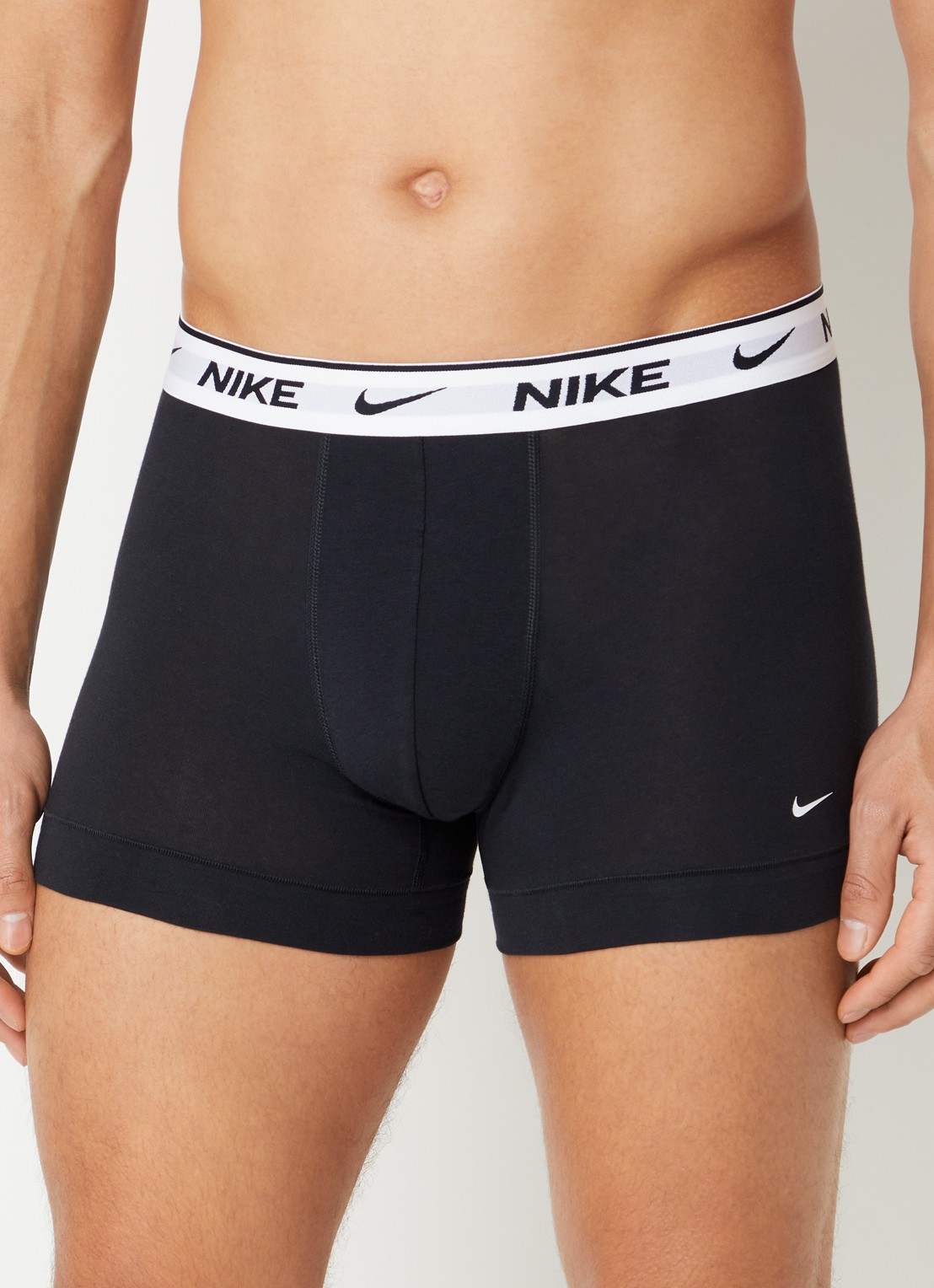 Nike Boxershorts met logoprint in 3-pack - voorkant 3 zwart