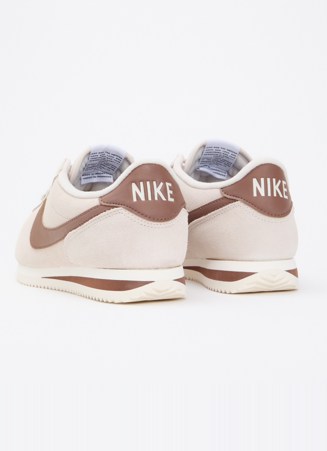 Nike Cortez LT sneaker van suède - achterkant 5 beige