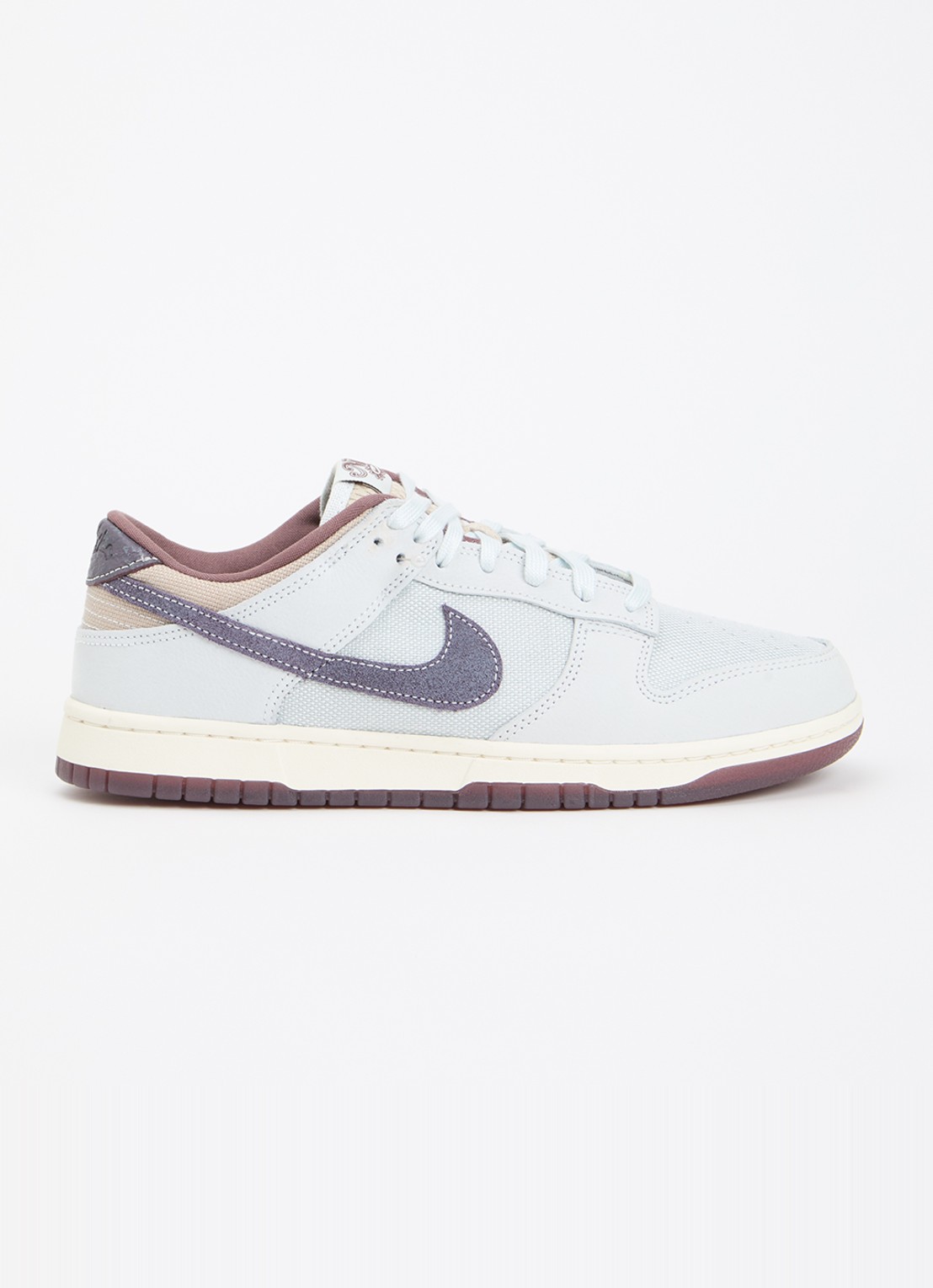 Nike Dunk Low Retro sneaker met logo - voorkant 2 lichtblauw