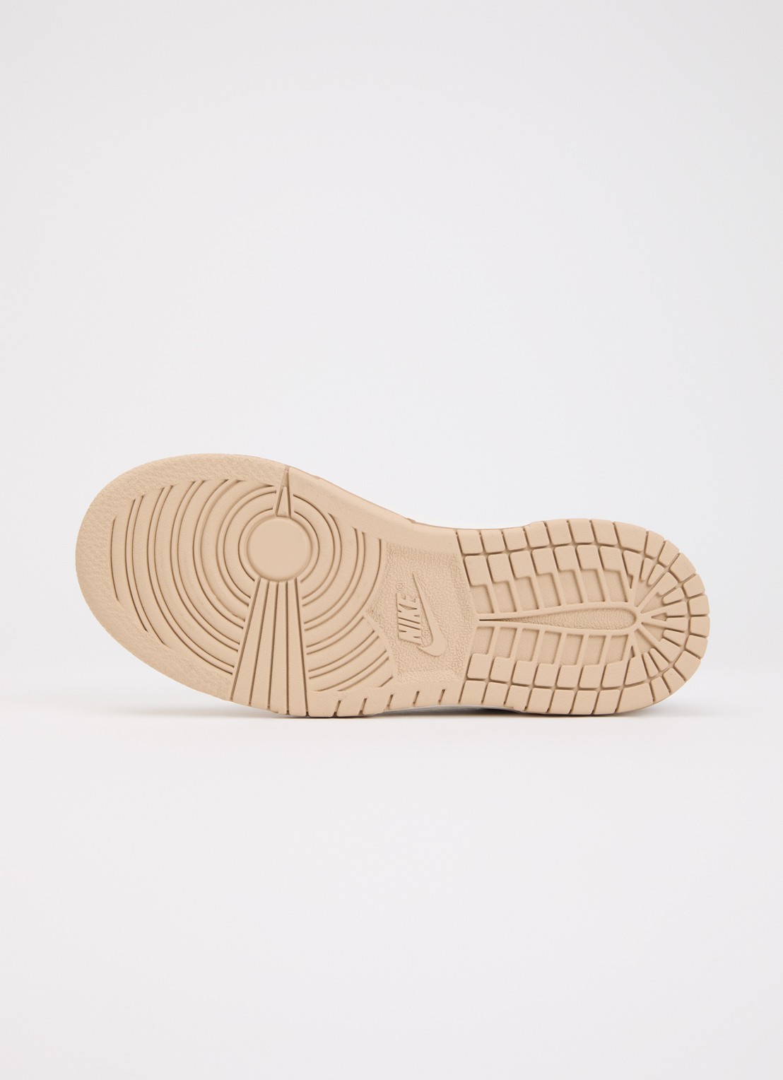 Nike Dunk Low sneaker met leren details en logo - detail lichtbruin