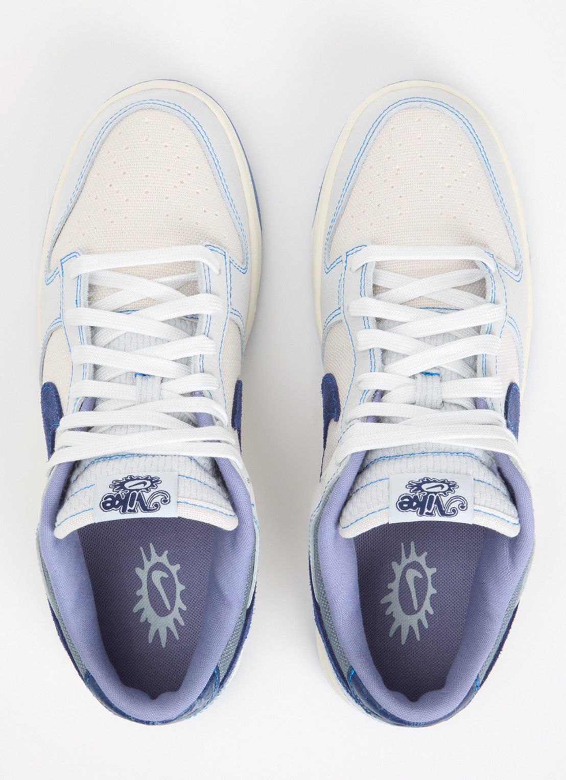 Nike Dunk Low sneaker met logo - detail 3 lichtblauw