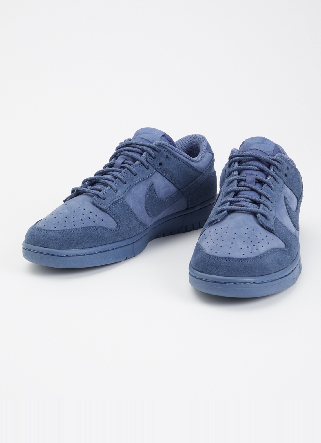 Nike Dunk Low sneaker met suède details - detail 2 staalblauw