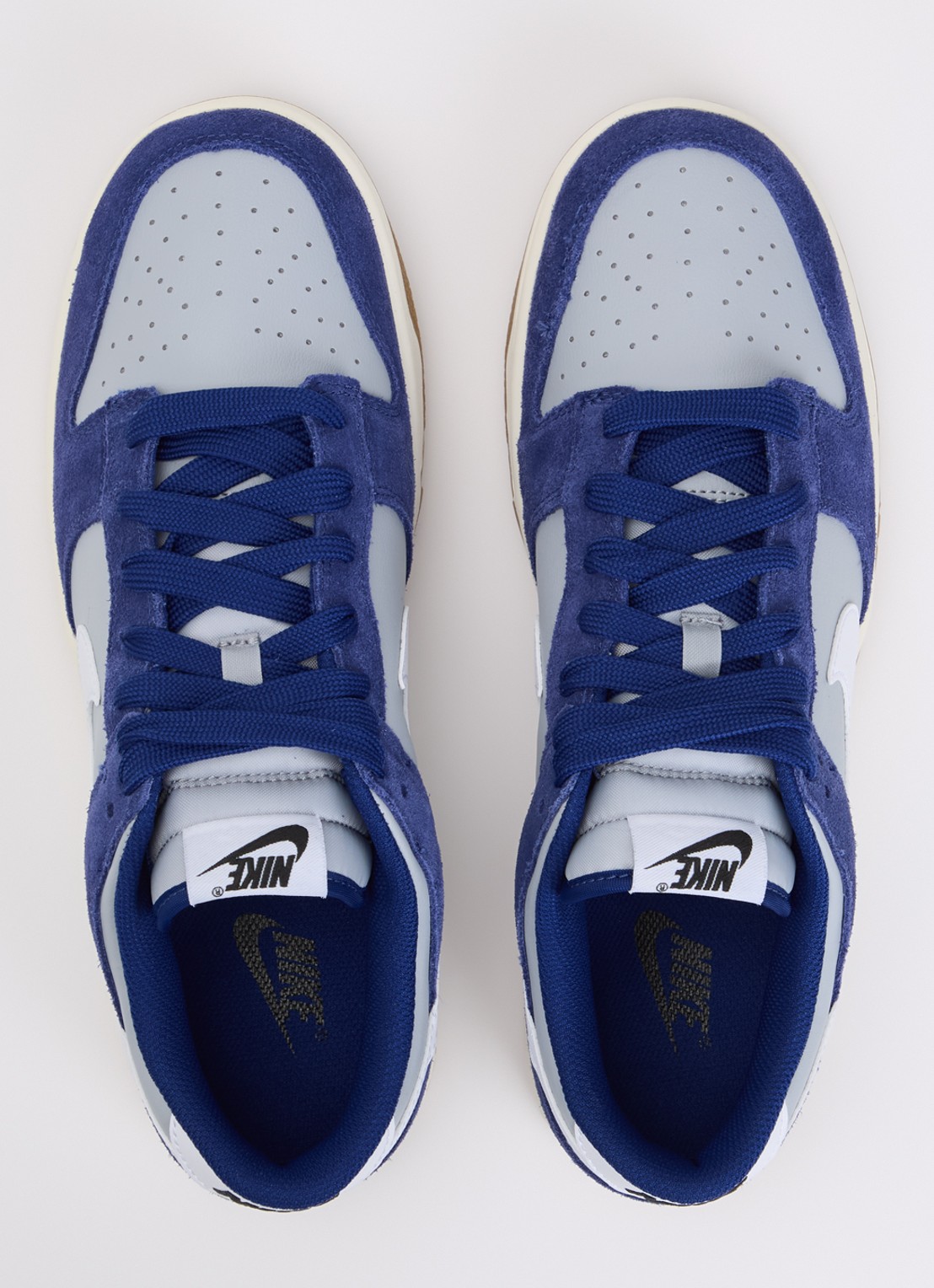 Nike Dunk Low sneaker met suède details - detail 3 royalblauw