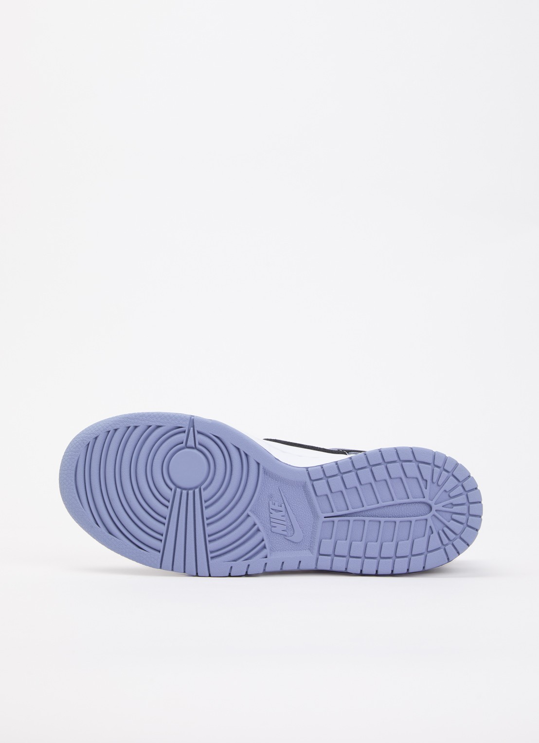 Nike Dunk low sneaker van leer met suède details - detail lichtblauw