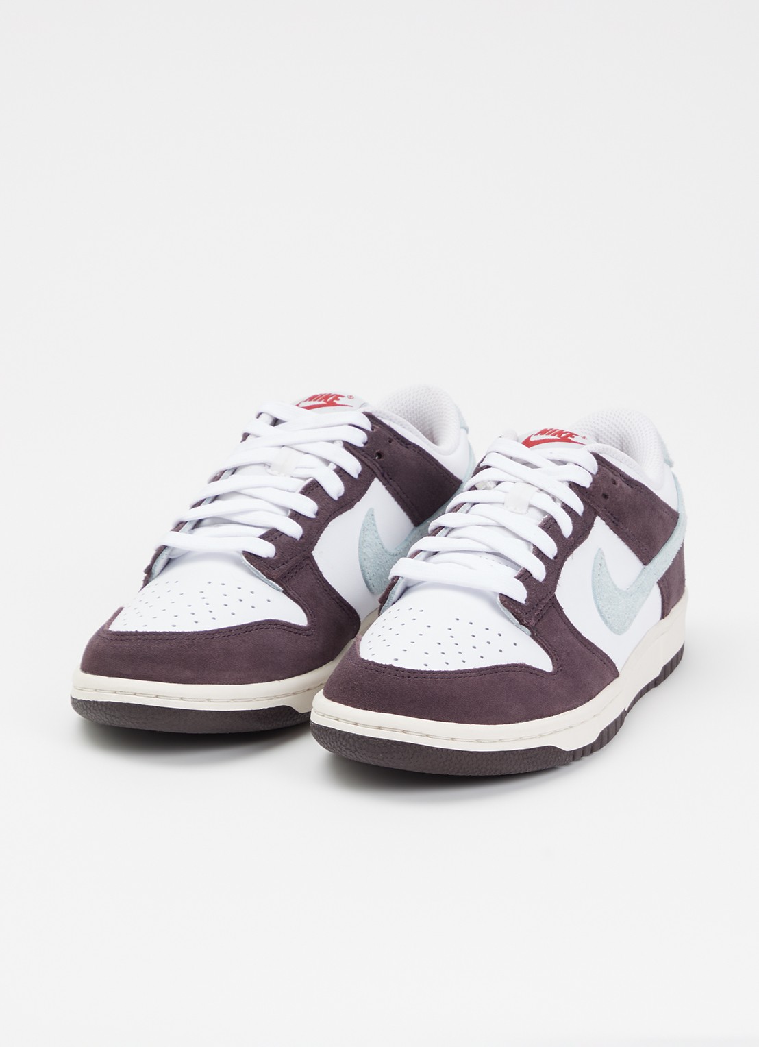 Nike Dunk low sneaker van leer met suède details - detail 3 bruin