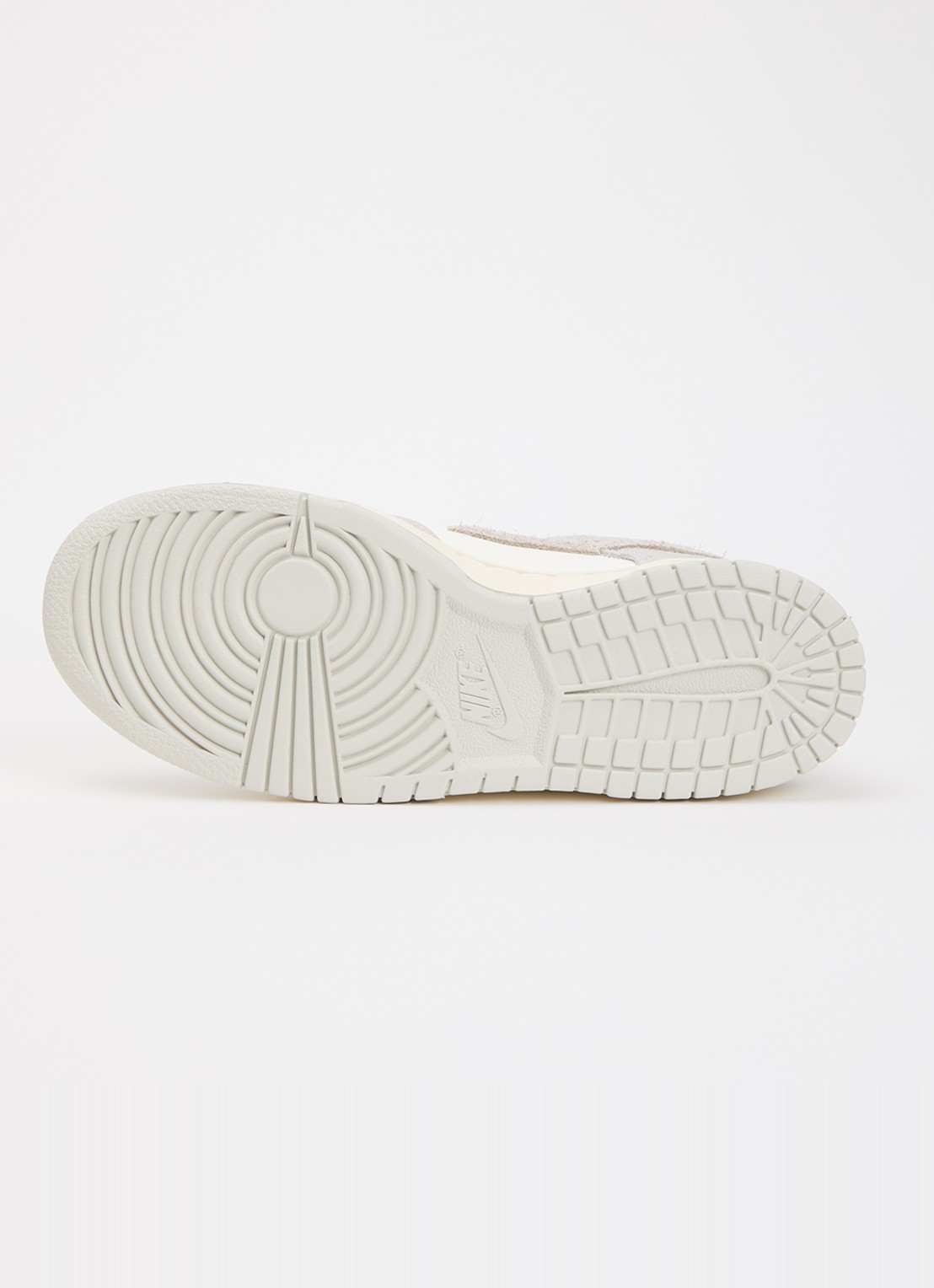 Nike Dunk low sneaker van leer met suède details - detail 4 grijs