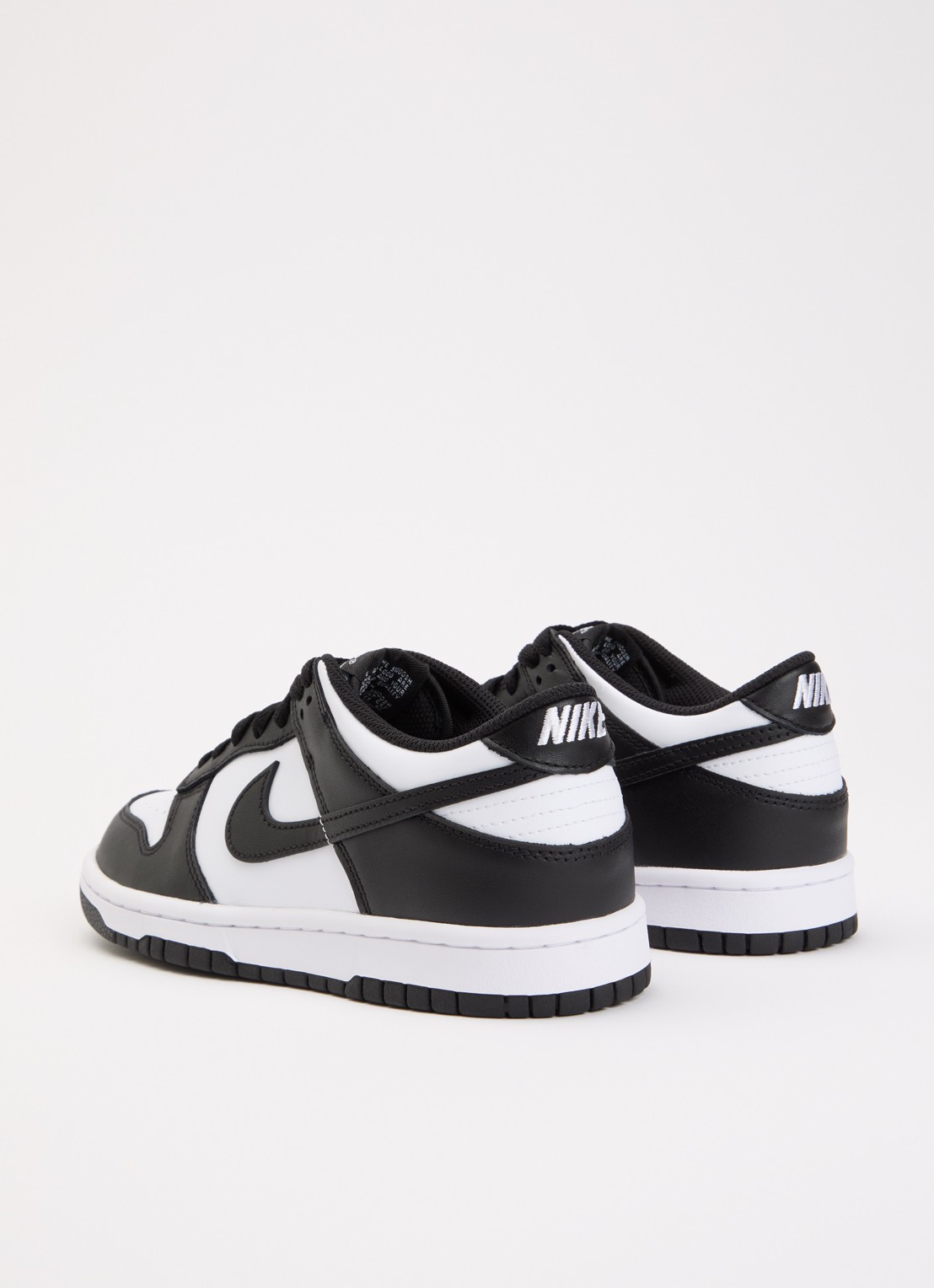 Nike Dunk Low sneaker van leer - achterkant 4 zwart