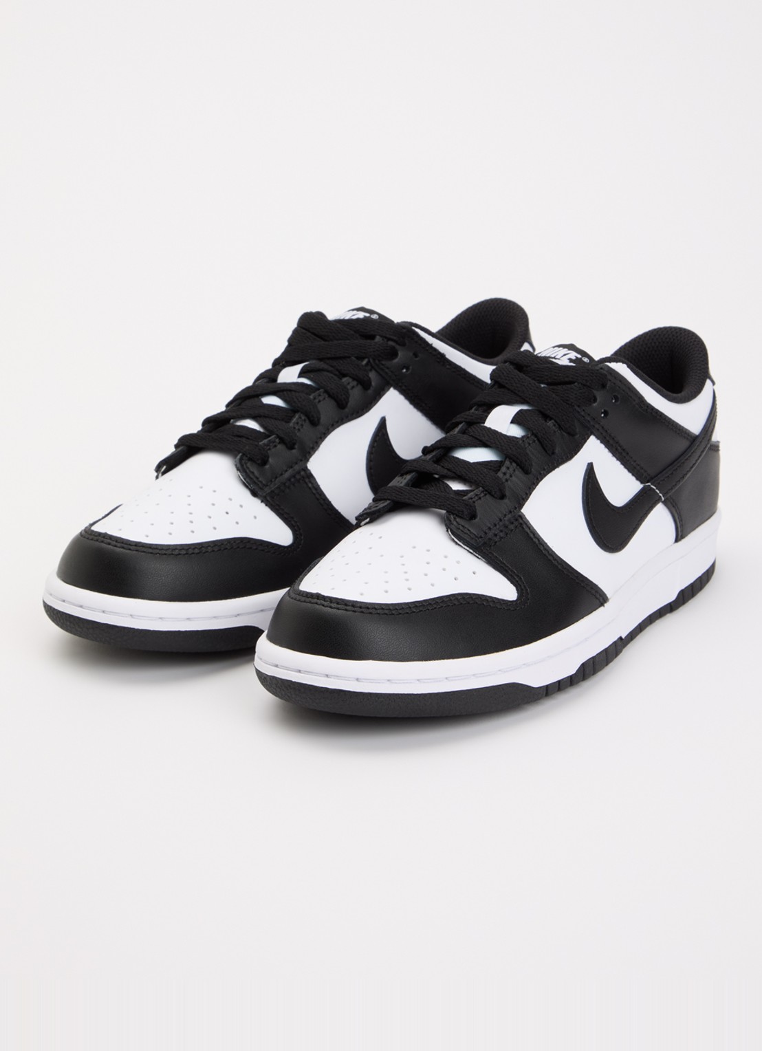 Nike Dunk Low sneaker van leer - voorkant 2 zwart