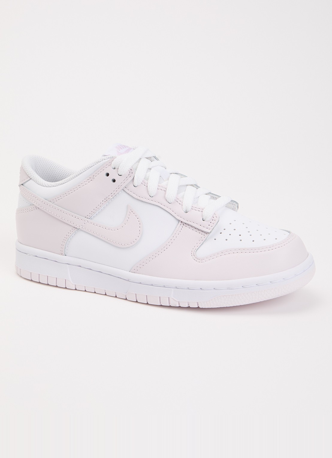 Nike Dunk Low sneaker van leer - voorkant lichtroze