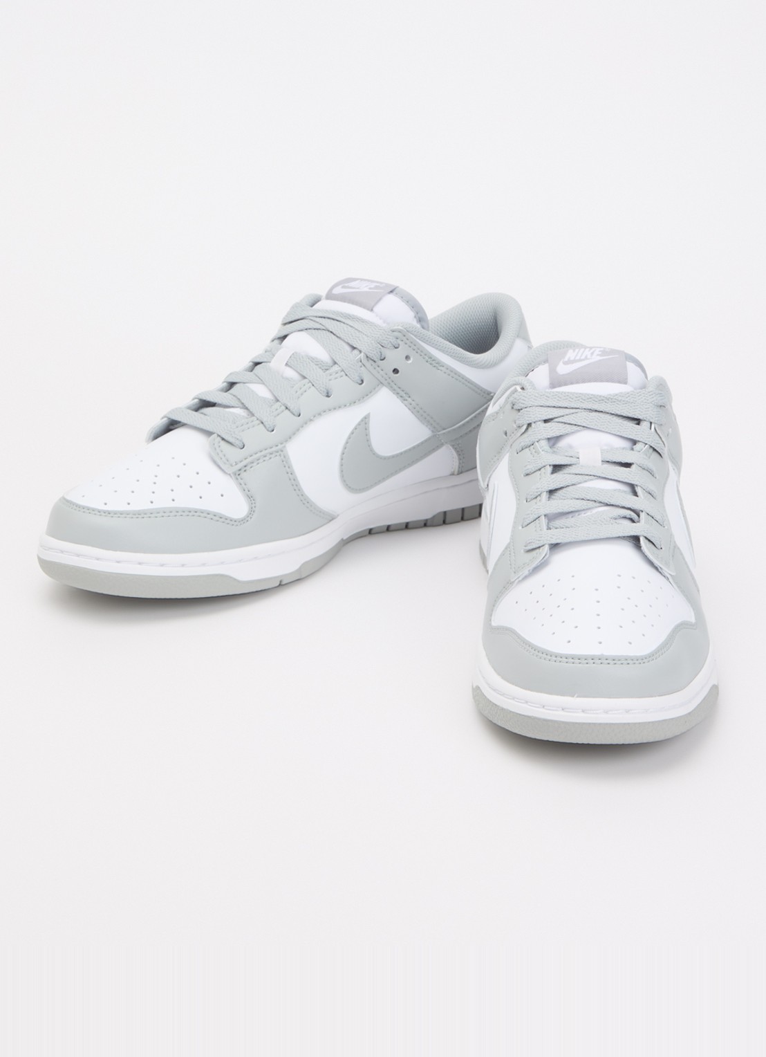 Nike Dunk Low sneaker van leer - detail 2 grijs