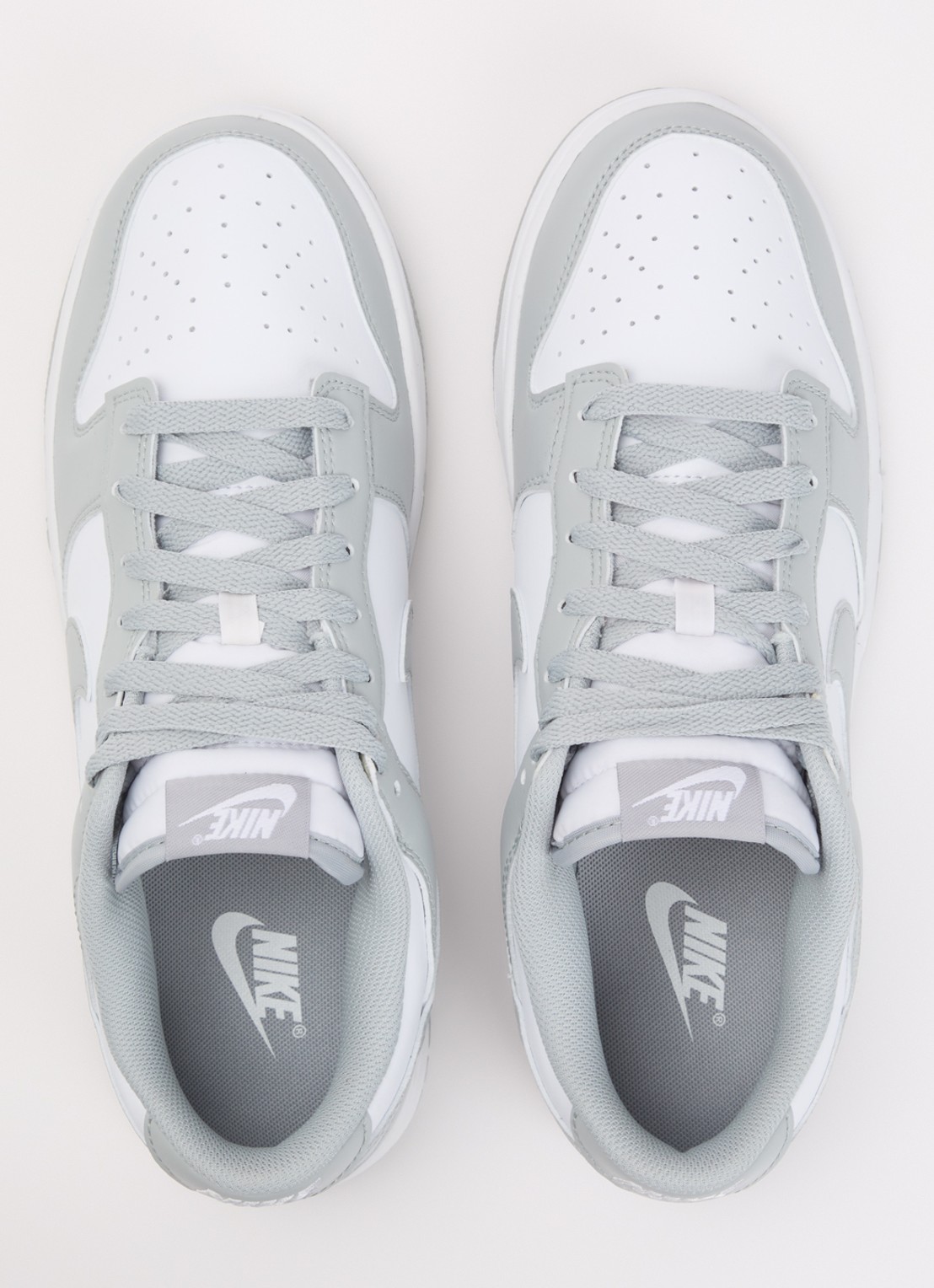 Nike Dunk Low sneaker van leer - detail 3 grijs