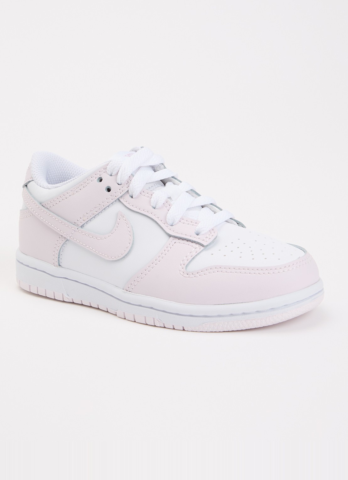 Nike Dunk Low sneaker van logo - voorkant lichtroze