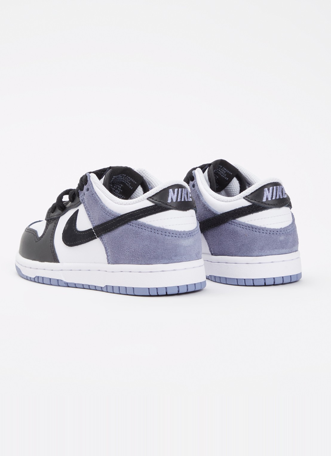 Nike Dunk sneaker met leren details - achterkant 4 zwart