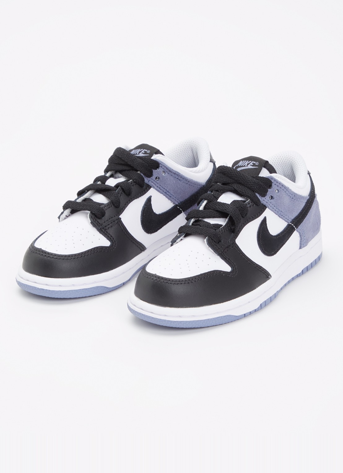 Nike Dunk sneaker met leren details - voorkant 2 zwart