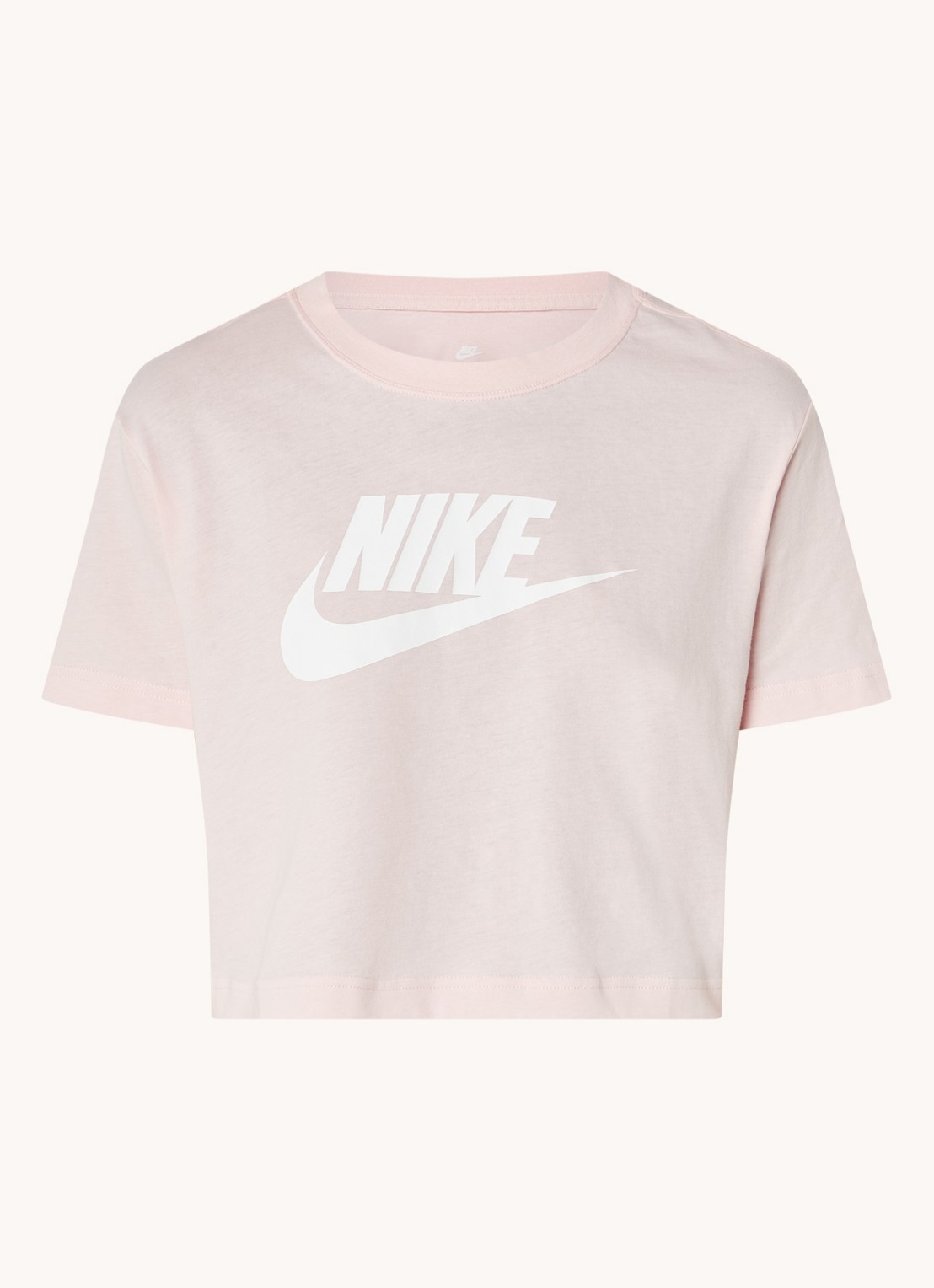 Nike Essential trainings cropped T-shirt met logoprint - voorkant 3 kit