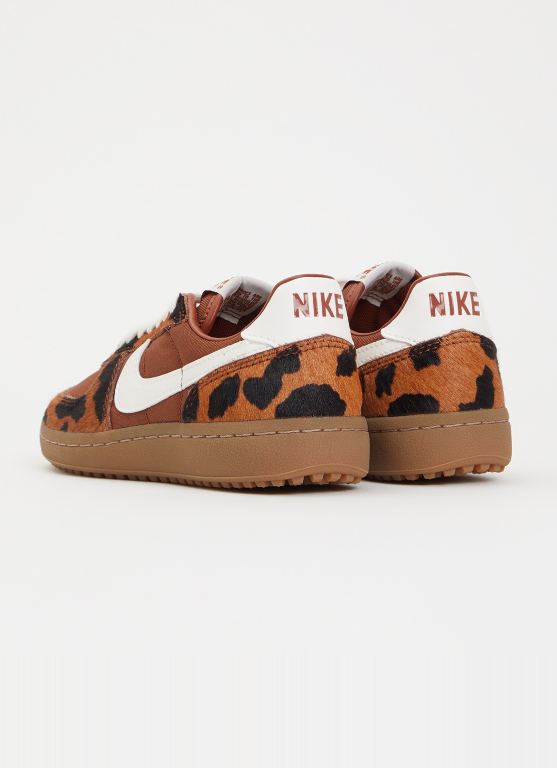 Nike Field General sneaker met dierenprint - achterkant 2 roestbruin