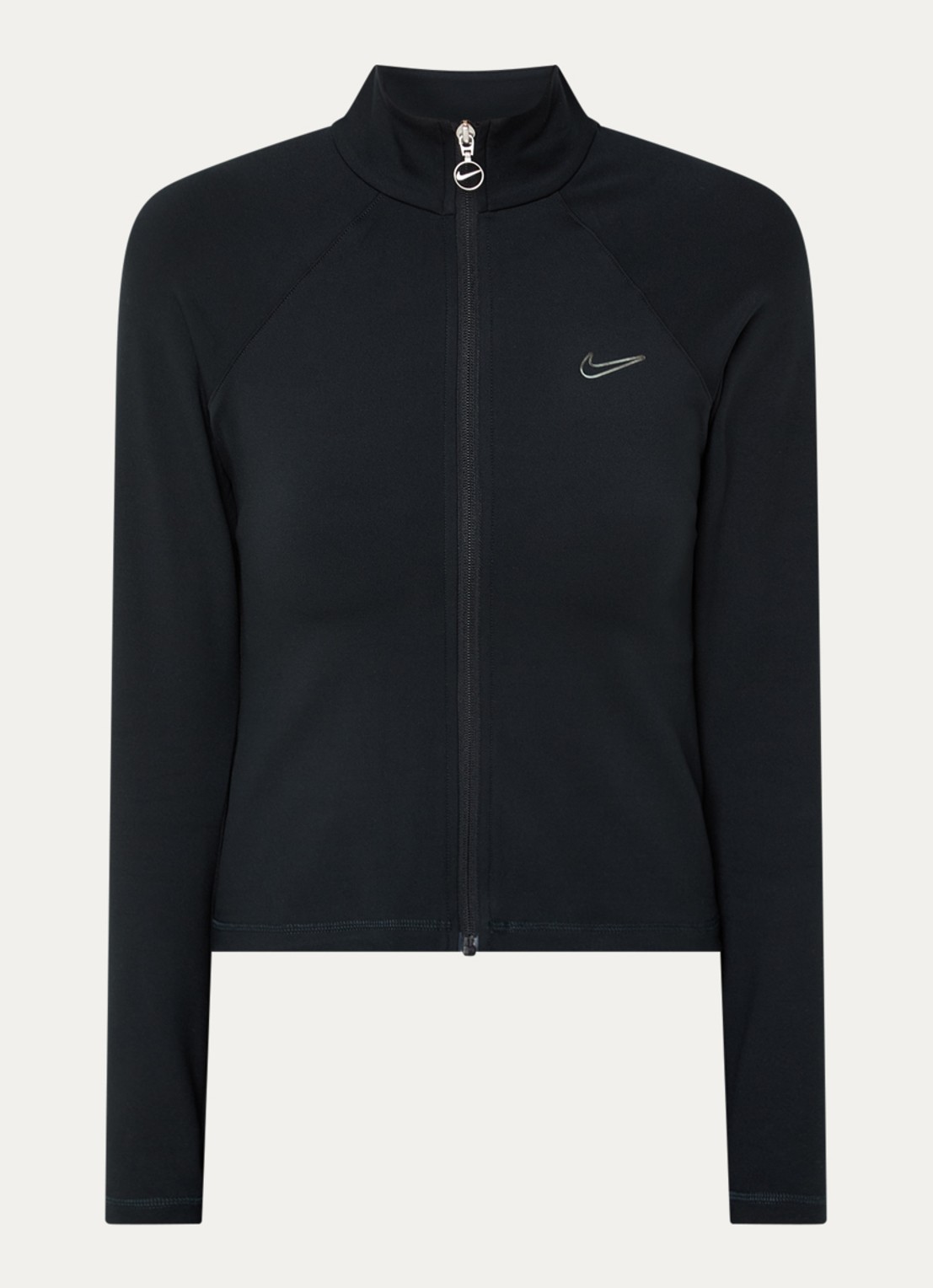 Nike Fitted vest met opstaande kraag - voorkant zwart