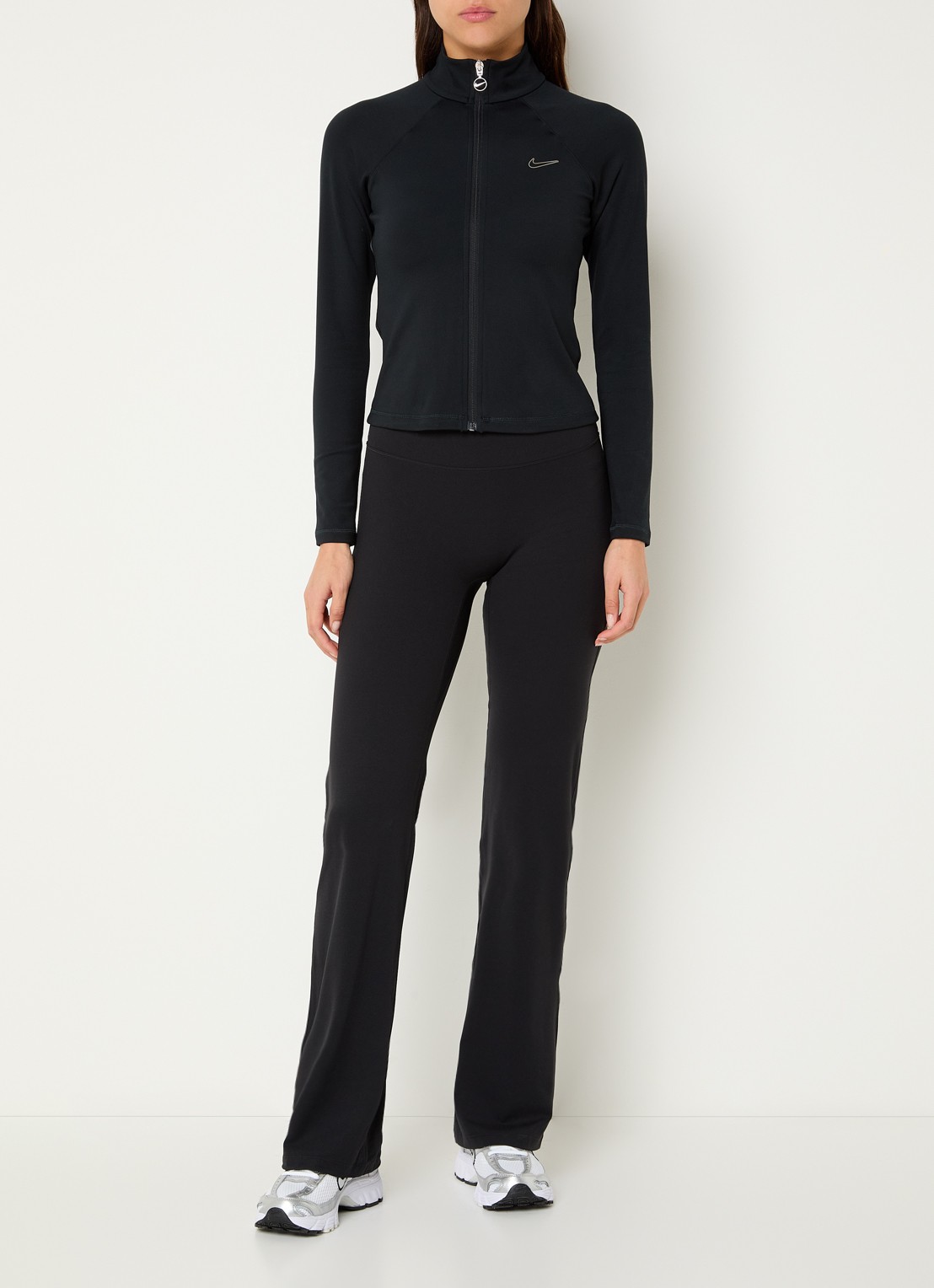 Nike Fitted vest met opstaande kraag - voorkant 2 zwart