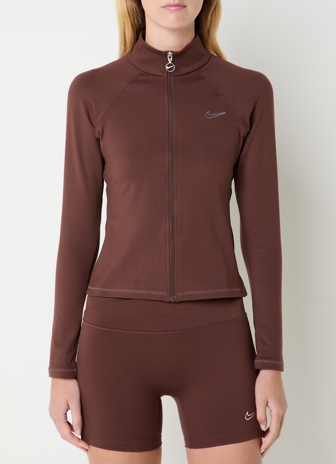 Nike Fitted vest met opstaande kraag - achterkant bruin