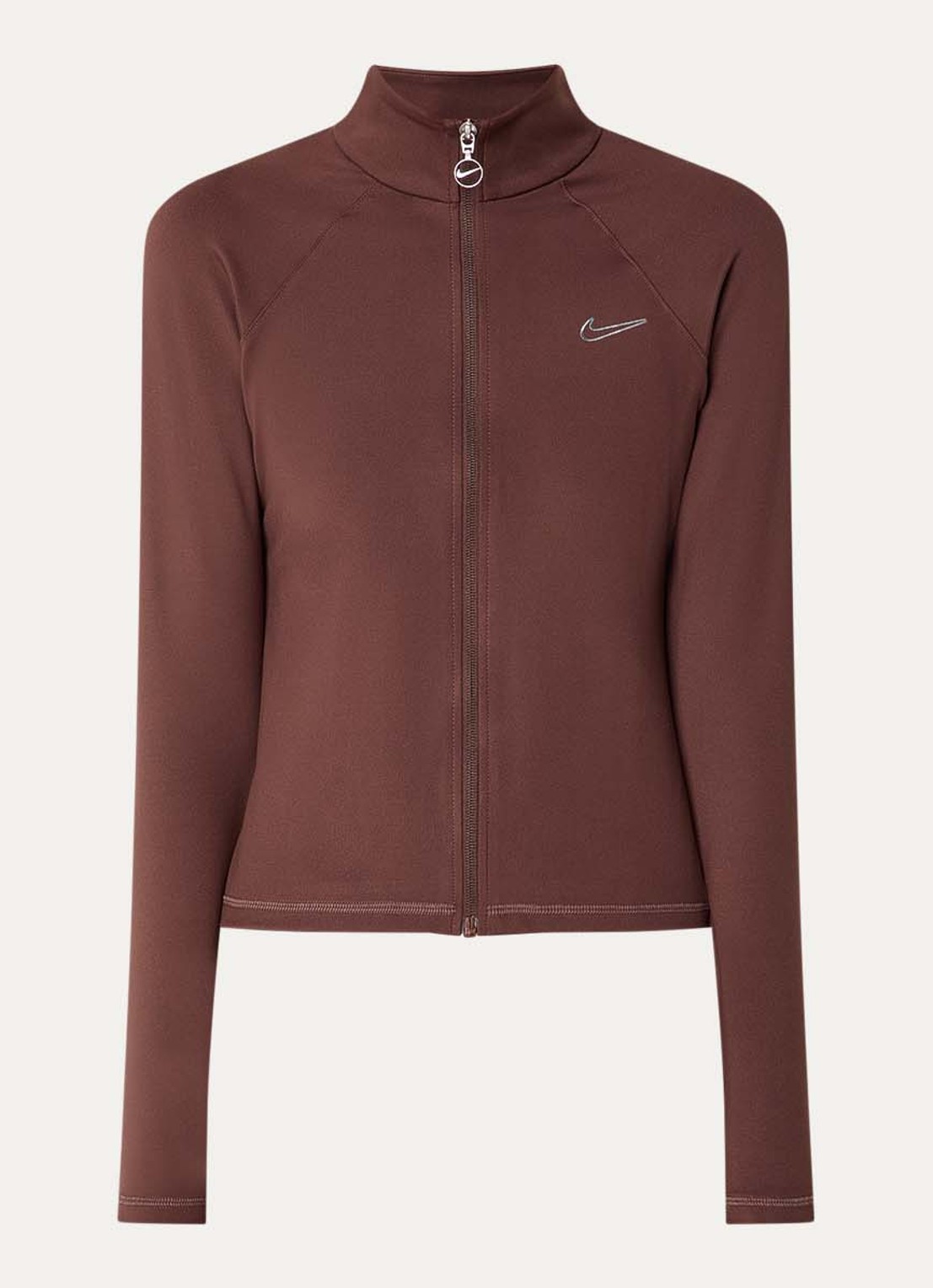 Nike Fitted vest met opstaande kraag - voorkant 2 bruin