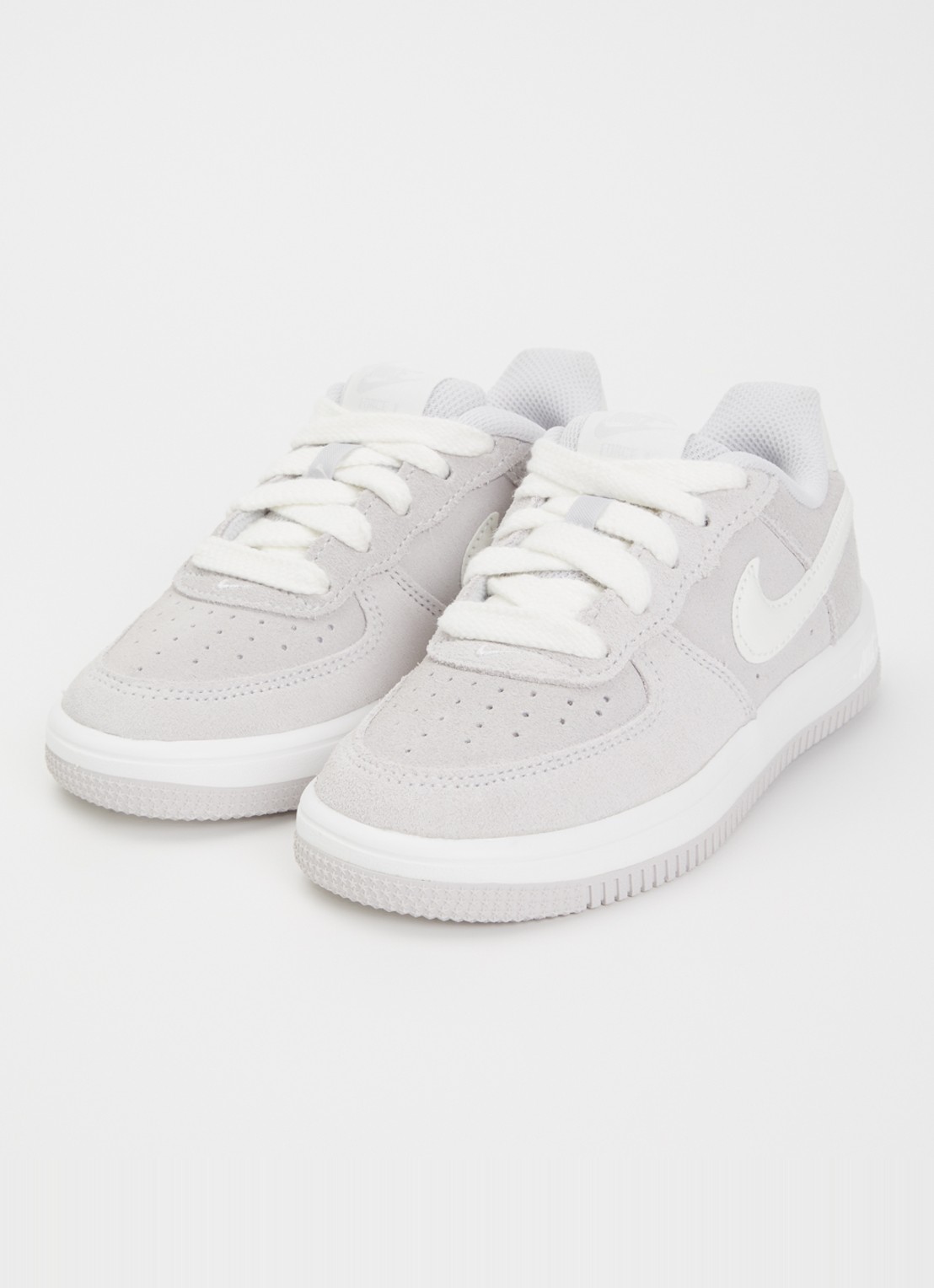 Nike Force 1 sneaker van suède - voorkant 4 beige