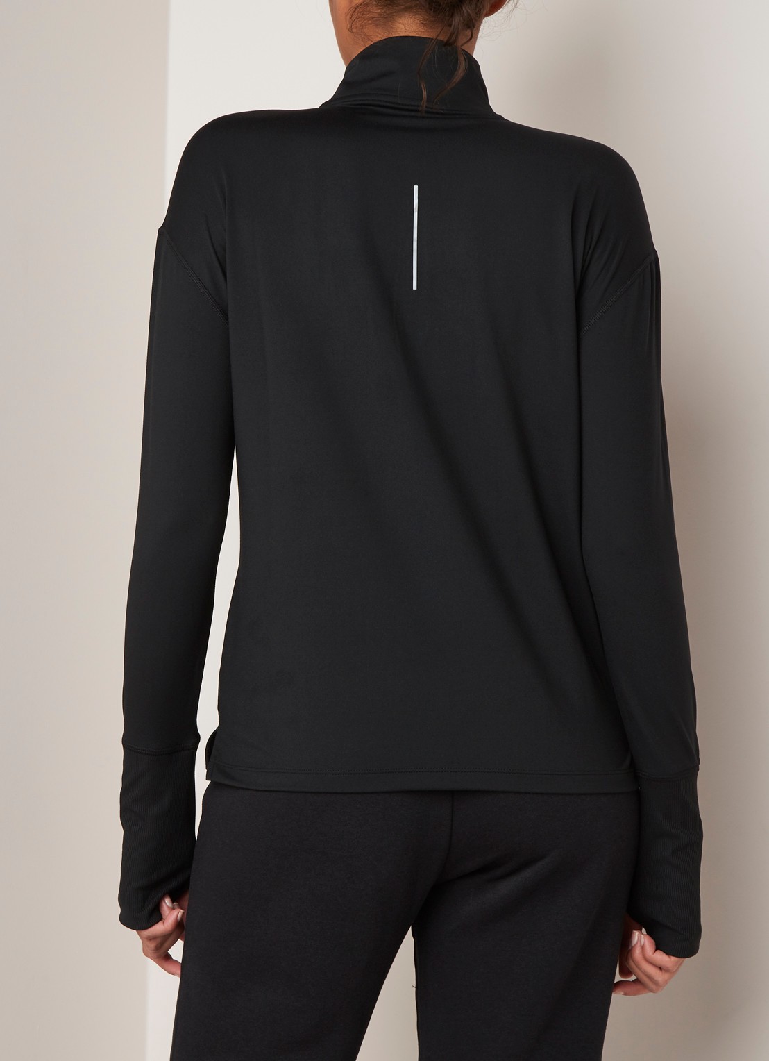 Nike Hardlooptop met halve rits - achterkant 4 zwart