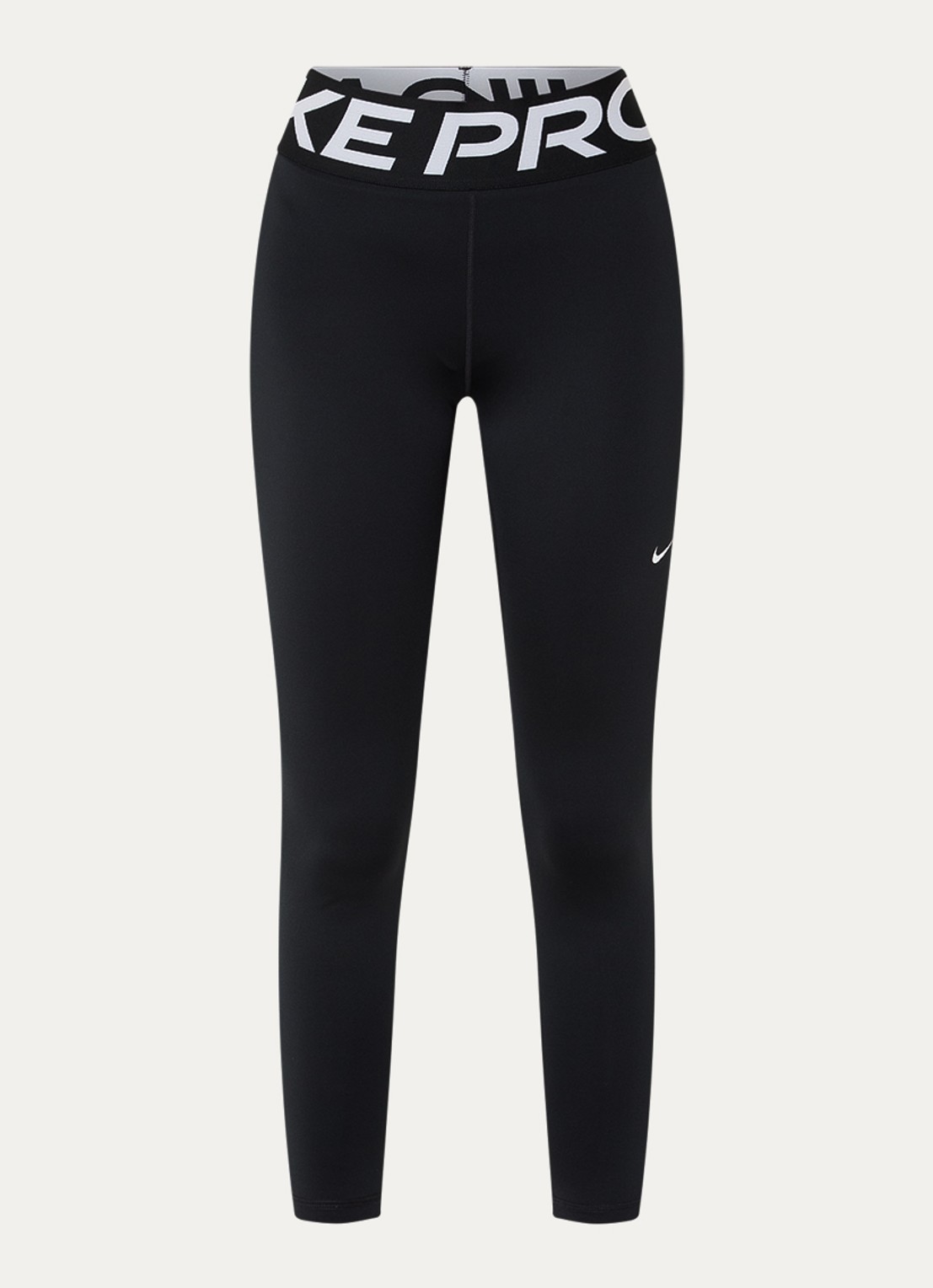 Nike High waist skinny fit legging met dri-fit en logoband - voorkant 2 zwart