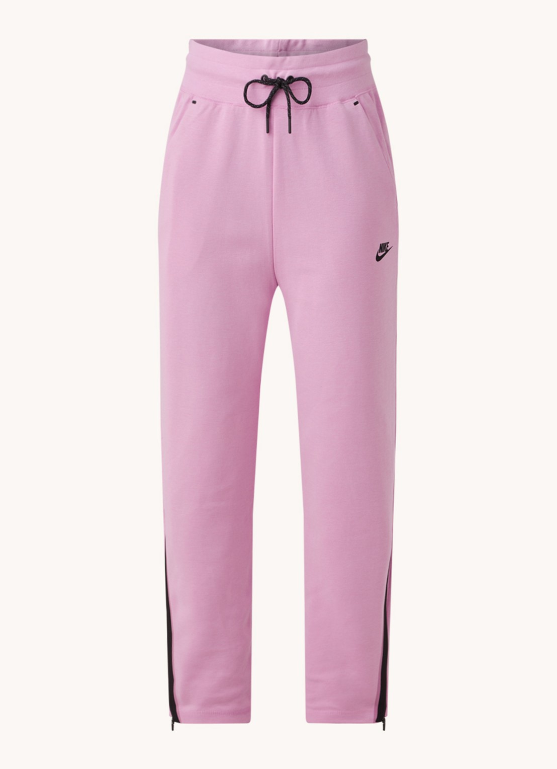 Nike High waist tapered fit cropped joggingbroek met logo - voorkant 2 roze