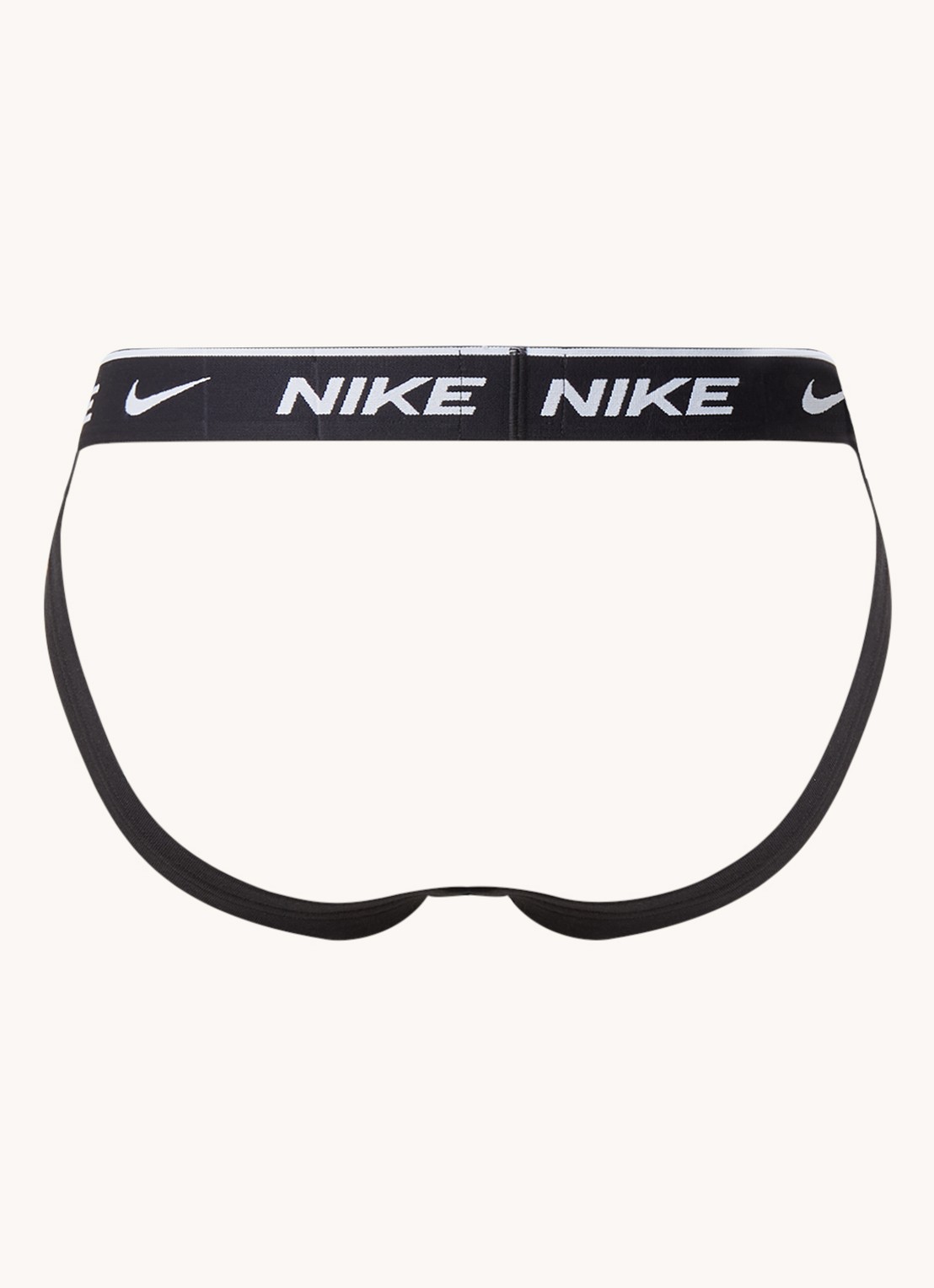 Nike Jockstrap slip met logoband in 3-pack - achterkant 2 zwart