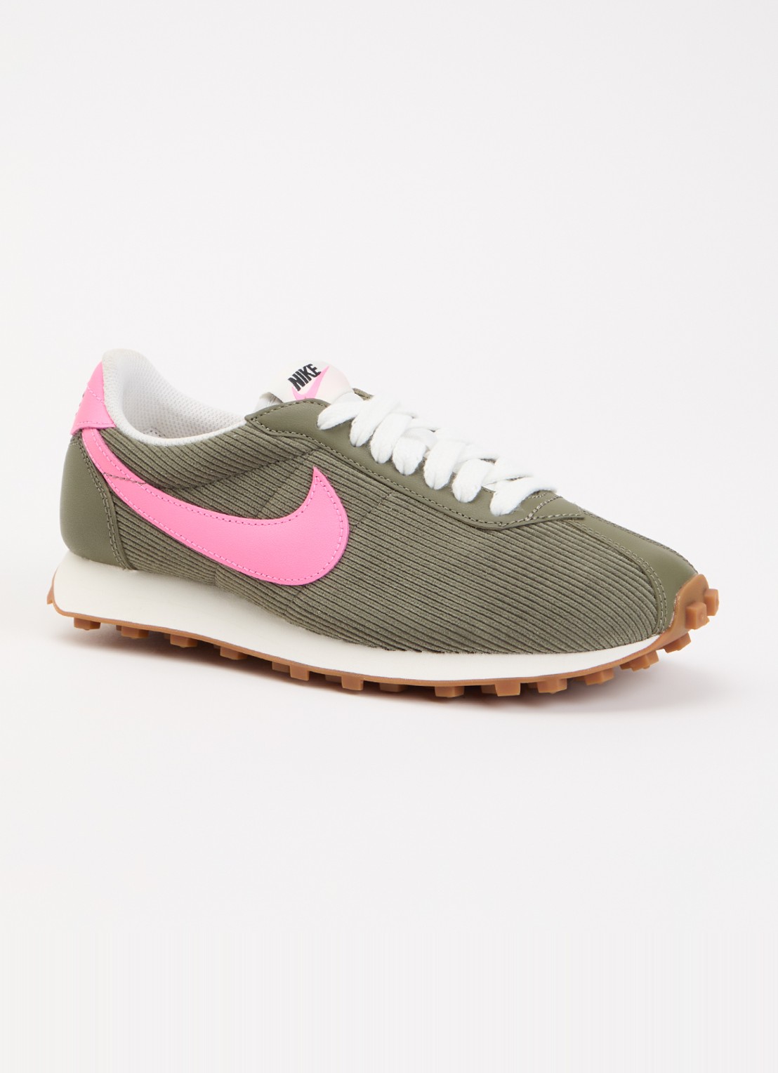 Nike LD-1000 sneaker met corduroy details - voorkant 2 olijfgroen