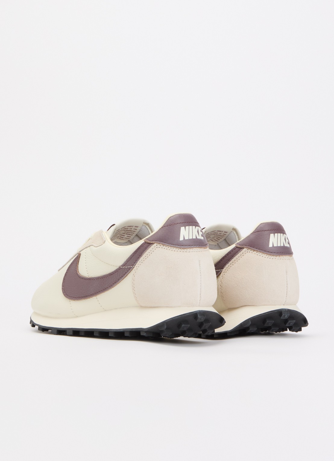 Nike Ld-1000 sneaker van leer met suède details - achterkant beige