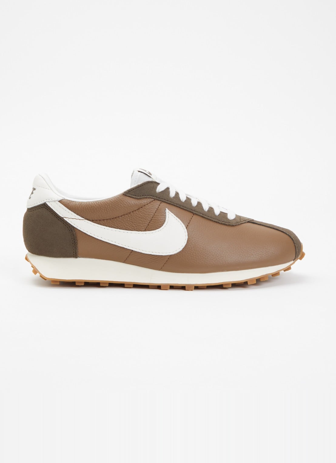 Nike Ld-1000 sneaker van leer met suède details - voorkant bruin