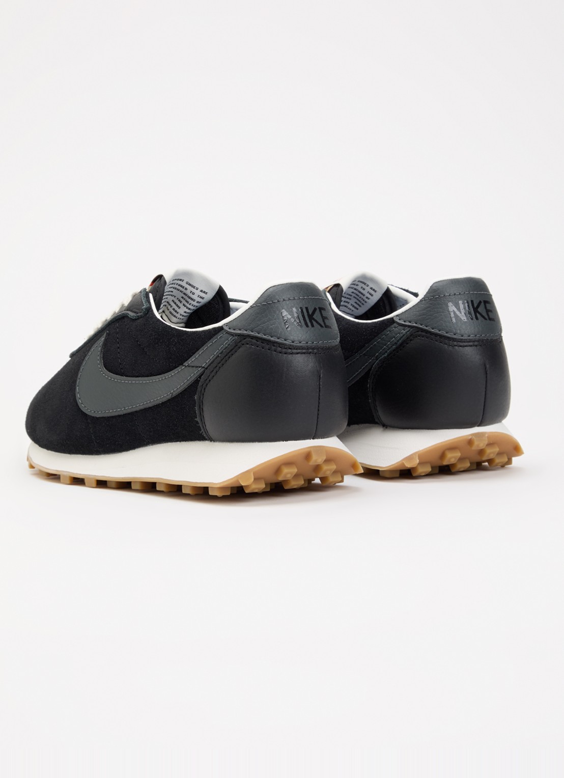 Nike Ld-1000 sneaker van suède met leren details - achterkant zwart