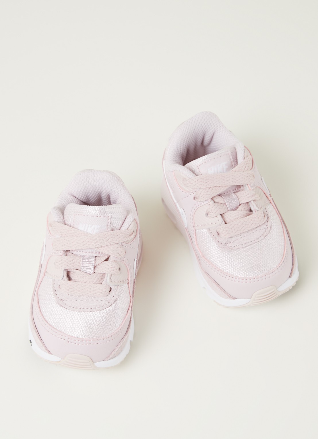 Nike Nike Air Max 90 babyschoentje met mesh details - voorkant 2 lichtroze
