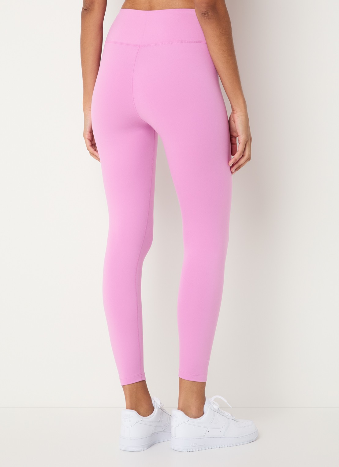 Nike One high waist skinny fit trainingslegging met logo - achterkant 5 roze