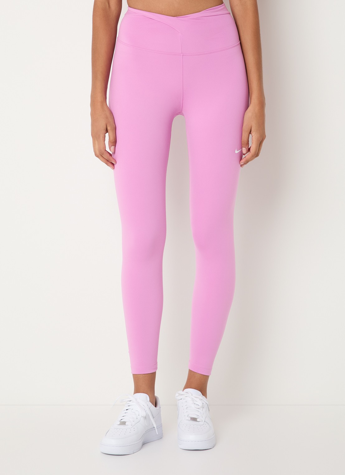 Nike One high waist skinny fit trainingslegging met logo - detail 3 roze