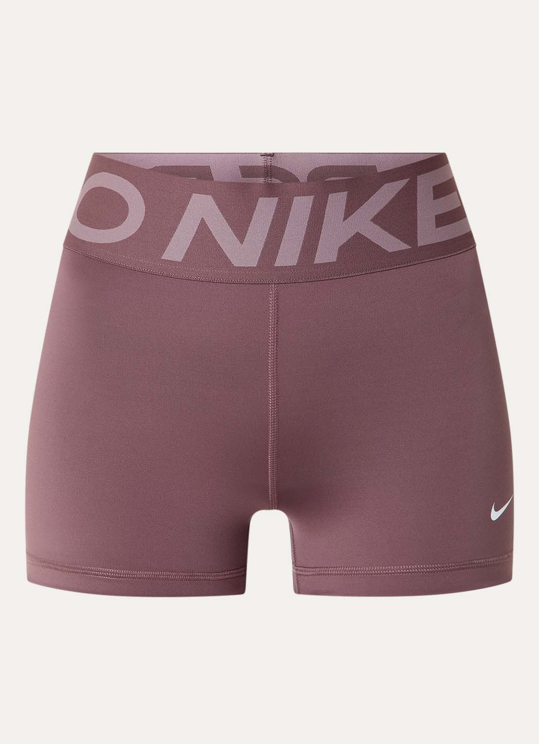Nike Pro Sculpt high waist skinny fit fietsbroek met dri-FIT en logoband - voorkant 2 taupe